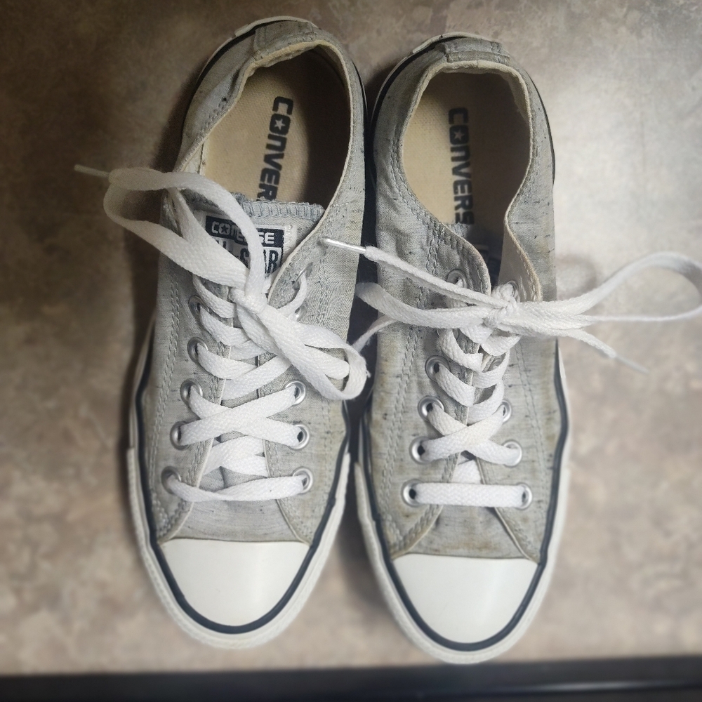 Converse Light Gray Canvas Sneakers Men's 5 Women's 7